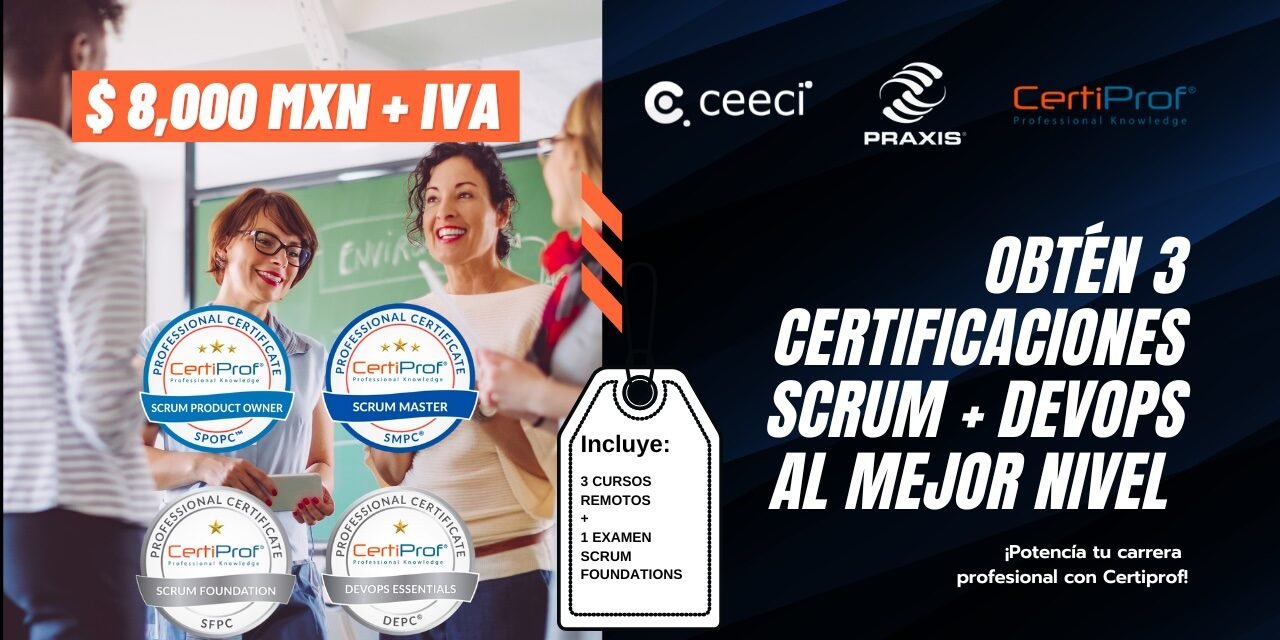 SEP/2024: PROGRAMA INTEGRAL DE CERTIFICACIÓN SCRUM + DEVOPS